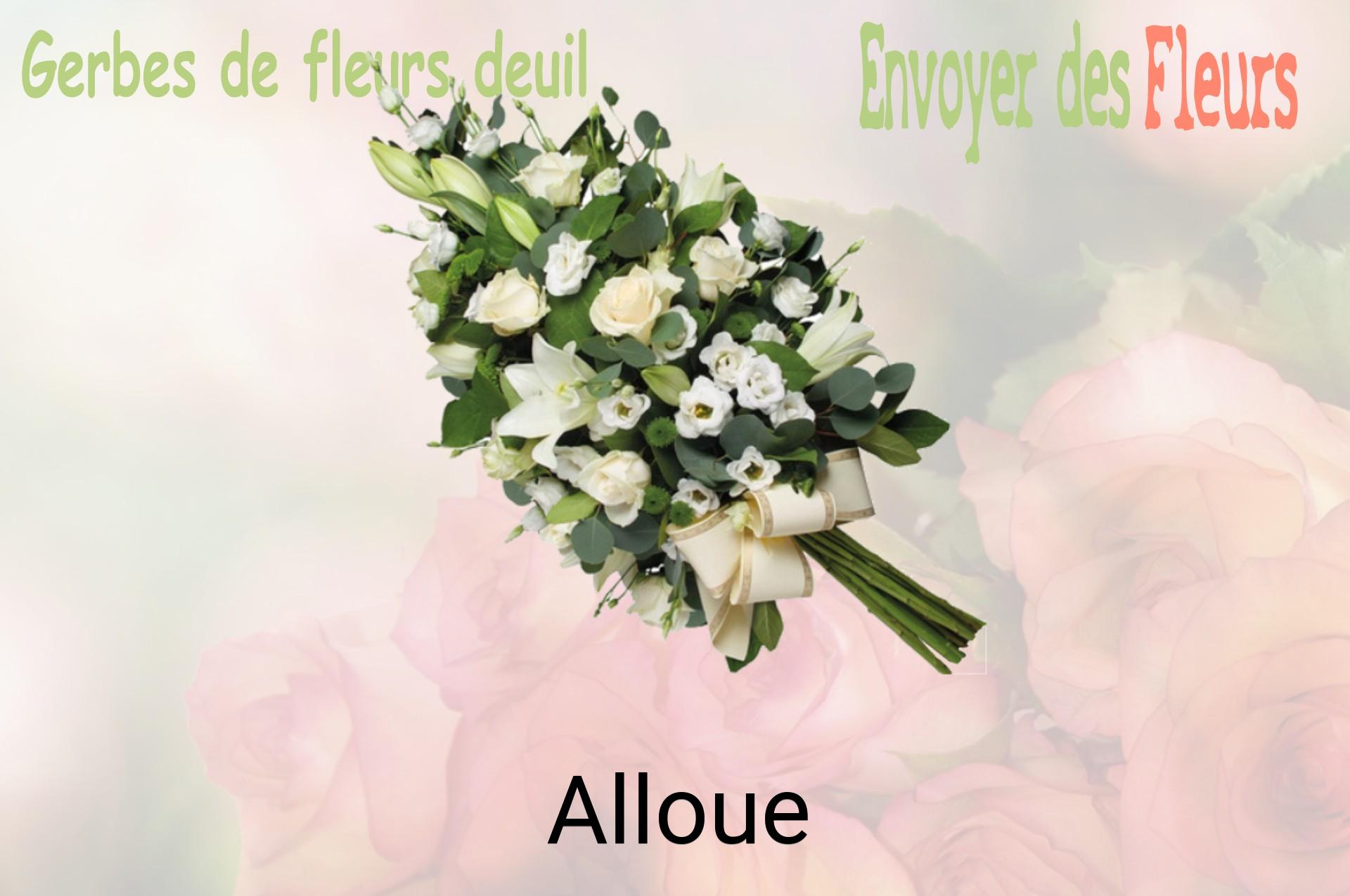 Gerbe de fleurs de deuil livrée à Alloue